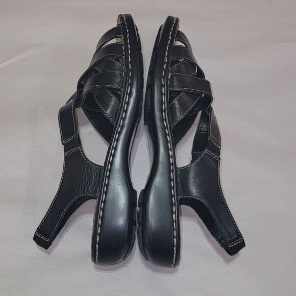 Naturalizer Craft Black Leather Strappy Comfort Sandals w Thick Stitching Sz 9.5 - Picture 12 of 16